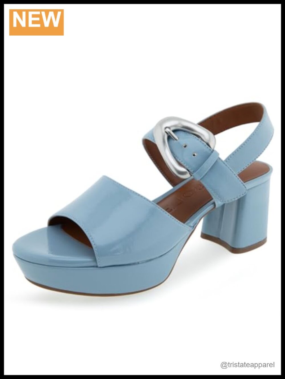 Platform Heeled Sandals with Buckle Slingback